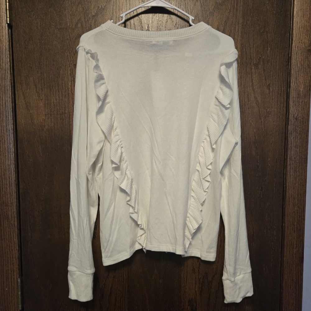 Michael Stars Kristi Ruffle Top - Picture 2 of 3